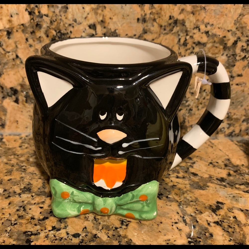 Coffee mug black cat cute